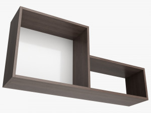 Wooden Suspendable Shelf 05 3D Model