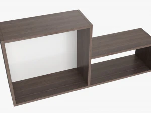 Wooden Suspendable Shelf 05 3D Model