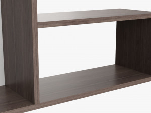 Wooden Suspendable Shelf 05 3D Model