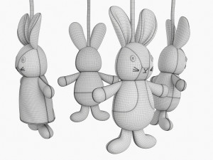 Baby Cot Side Musical Toy Carousel 3D Model