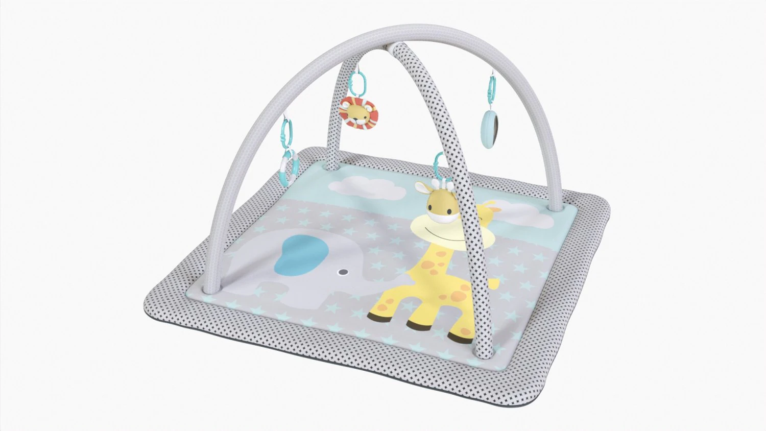 Baby Playmat With Toys 3D Model .c4d .max .obj .3ds .fbx .stl .blend 