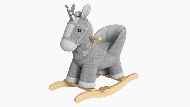 Baby Unicorn Rocking Chair 01 Modelo 3D .c4d .max .obj .3ds .fbx .stl .blend 