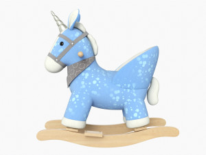 Baby Unicorn Rocking Chair 02 3D Model