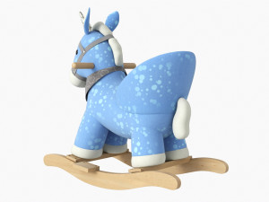 Baby Unicorn Rocking Chair 02 3D Model