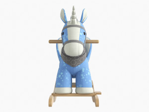 Baby Unicorn Rocking Chair 02 3D Model