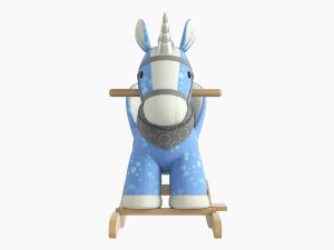 Baby Unicorn Rocking Chair 02 3D Model