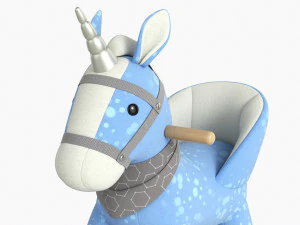 Baby Unicorn Rocking Chair 02 3D Model