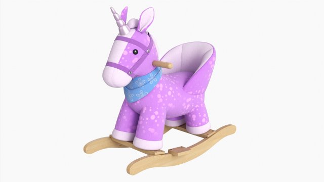 Baby Unicorn Rocking Chair 03 3D Model in Toys 3DExport