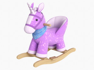 Baby Unicorn Rocking Chair 03 3D Model