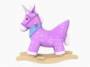 Baby Unicorn Rocking Chair 03 3D Model