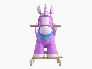 Baby Unicorn Rocking Chair 03 3D Model