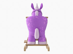 Baby Unicorn Rocking Chair 03 3D Model