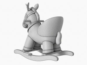 Baby Unicorn Rocking Chair 03 3D Model