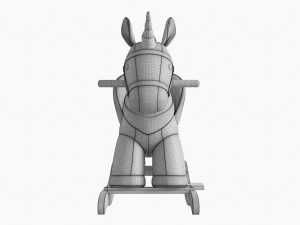 Baby Unicorn Rocking Chair 03 3D Model