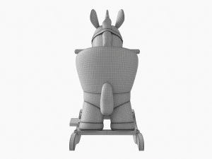 Baby Unicorn Rocking Chair 03 3D Model
