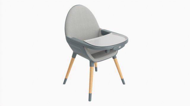 Babylo Baby Chair With Table 3D Model .c4d .max .obj .3ds .fbx .stl .blend 