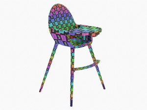 Babylo Baby Highchair With Table Modèle 3D