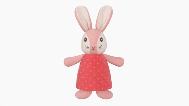 Bunny Toy Girl Model 3D .c4d .max .obj .3ds .fbx .stl .blend 