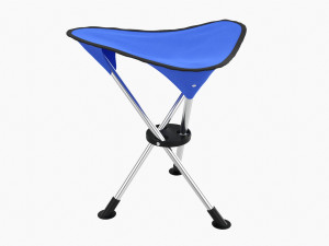 Camping Folding Tripod Chair 3D Model