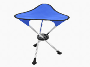 Camping Folding Tripod Chair 3D Модель
