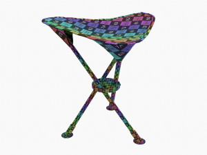 Camping Folding Tripod Chair 3D Модель