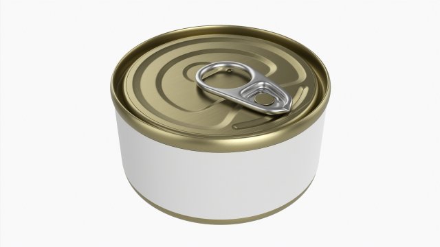 Canned Food Round Tin Metal Aluminum Can 013 3Dモデル .c4d .max .obj .3ds .fbx .stl .blend 