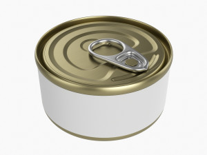 Canned Food Round Tin Metal Aluminum Can 013 3D Model
