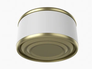 Canned Food Round Tin Metal Aluminum Can 013 3D Model