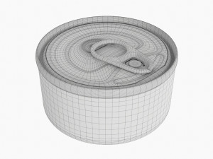 Canned Food Round Tin Metal Aluminum Can 013 3Dモデル