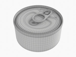 Canned Food Round Tin Metal Aluminum Can 013 3Dモデル
