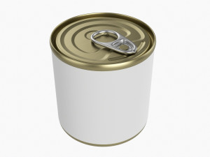 Canned Food Round Tin Metal Aluminum Can 014 3D Model