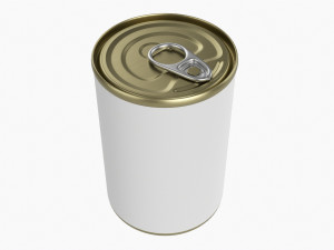 Canned Food Round Tin Metal Aluminum Can 015 3D Model