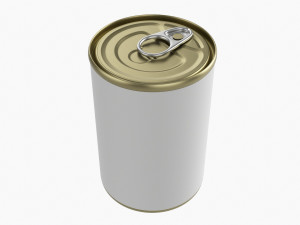 Canned Food Round Tin Metal Aluminum Can 015 3D Model