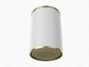 Canned Food Round Tin Metal Aluminum Can 015 3D Model