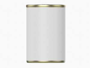 Canned Food Round Tin Metal Aluminum Can 015 3D Model