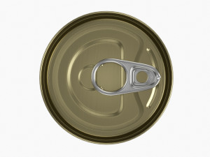 Canned Food Round Tin Metal Aluminum Can 015 3D Model