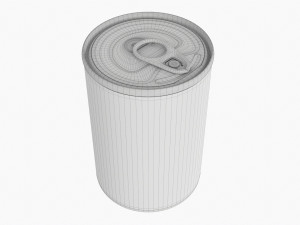 Canned Food Round Tin Metal Aluminum Can 015 3D Model
