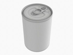 Canned Food Round Tin Metal Aluminum Can 015 3D Model