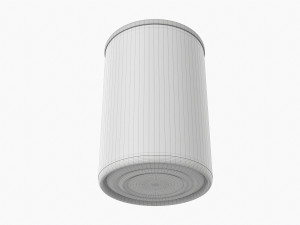 Canned Food Round Tin Metal Aluminum Can 015 3D Model