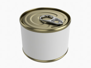 Canned Food Round Tin Metal Aluminum Can 016 3D Model