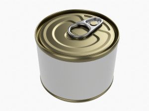 Canned Food Round Tin Metal Aluminum Can 016 3D Model