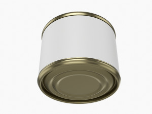 Canned Food Round Tin Metal Aluminum Can 016 3D Model