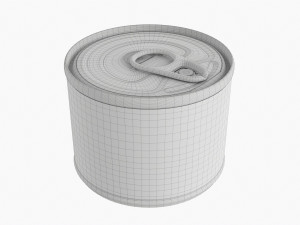 Canned Food Round Tin Metal Aluminum Can 016 3D Model