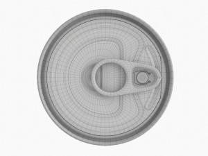 Canned Food Round Tin Metal Aluminum Can 016 3D Model