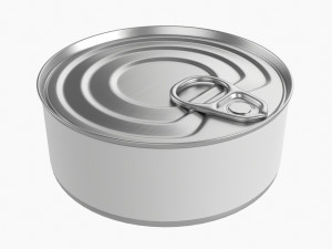 Canned Food Round Tin Metal Aluminum Can 017 3D Model