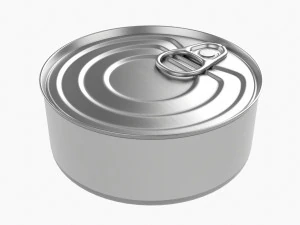 Canned Food Round Tin Metal Aluminum Can 017 3D Model