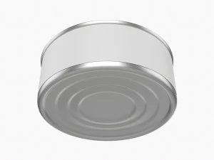 Canned Food Round Tin Metal Aluminum Can 017 3D Model