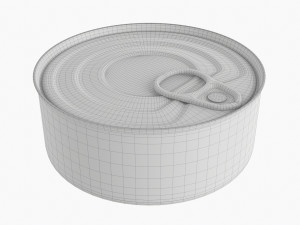 Canned Food Round Tin Metal Aluminum Can 017 Modelo 3D