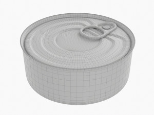 Canned Food Round Tin Metal Aluminum Can 017 Modelo 3D