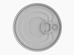 Canned Food Round Tin Metal Aluminum Can 017 3D Model